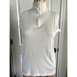 Vintage white turtleneck tank top
